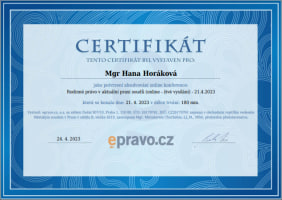 certifikát rozhodování soudů